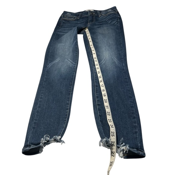 Paige Verdugo Ankle Cropped Raw Step Hem Jeans Sz 25 - Picture 14 of 15